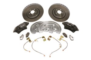 Ford Mustang Brake Kit - Front + Rear - Ford Racing - 14 in. Front Rotors + 4-Piston Calipers + SVT Rear Pads - `05-`14